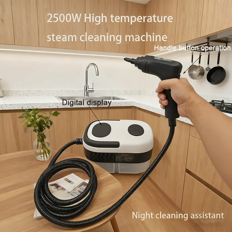 Screen Display High Temperature Steam Cleaner for Household Kitchen Range Hood Air Conditioner Fast Heating Compact Easy to Use
