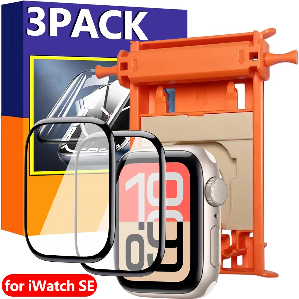 For Apple Watch SE 3 Flexible Anti-scratch Film HD Clear Bubble-Free Screen Protectors with Easy Installation Kit for iWatch SE3