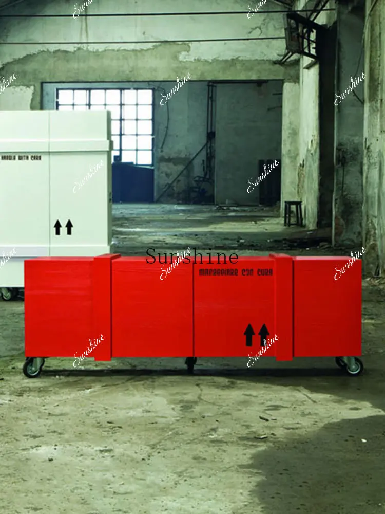 

Minimalist entrance Nordic solid wood dining side living room partition locker design FT