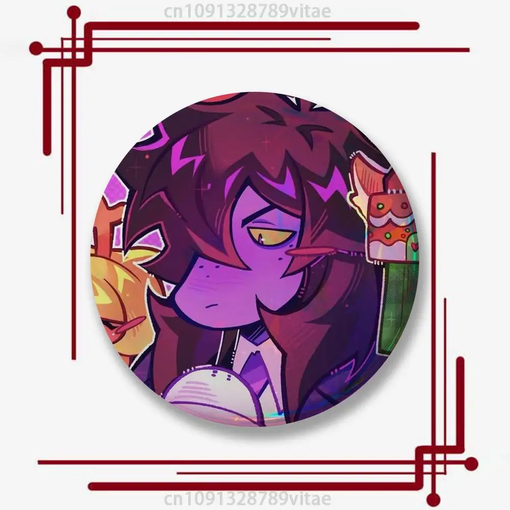 S-Susie D-Deltarune 58mm Badge Brooches on Backpack Clothes Handmade Round Enamel Pins for Jewelry - view 4