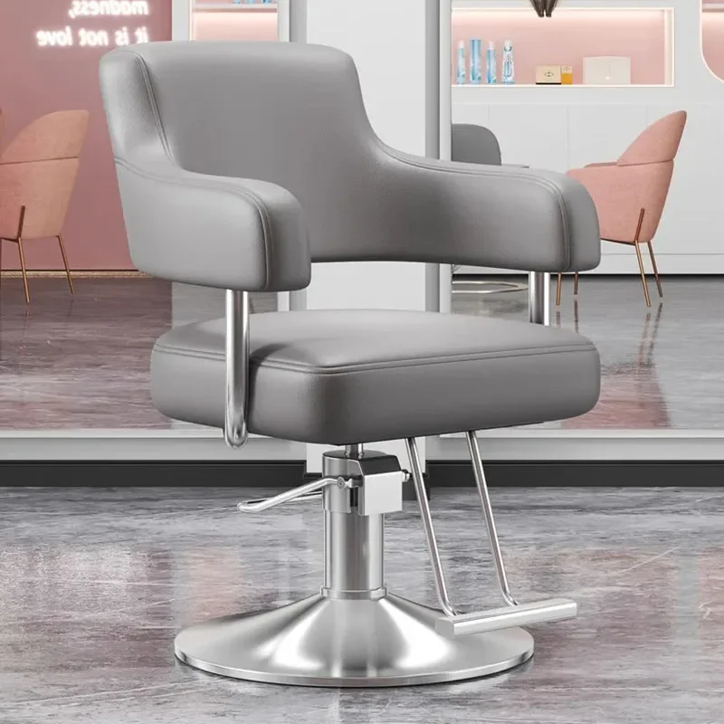 Portable Barbershop Salon Chair Luxury Beauty Gold Hairdressing Salon Chair Barber Swivel Silla De Barbero Commercial Furniture