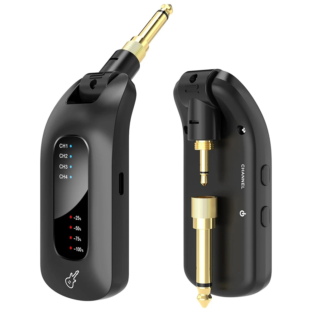 【Последняя ссылка!】5,8 ГГц Беспроводная гитарная аудиосистема Перезаряжаемый передатчик и приемник Электрогитара Бас-запчасти Доступ к гитару