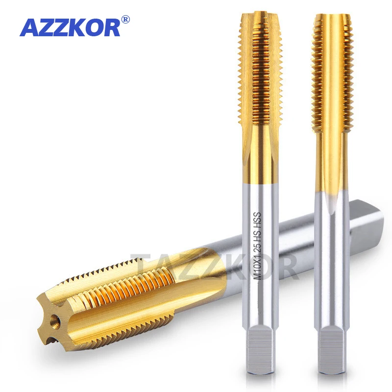 Screw Taps Standard Tooth Straight Flute Machine Screw Taps And Die Set Silvery Machine Taps For Material Iron Copper Mater