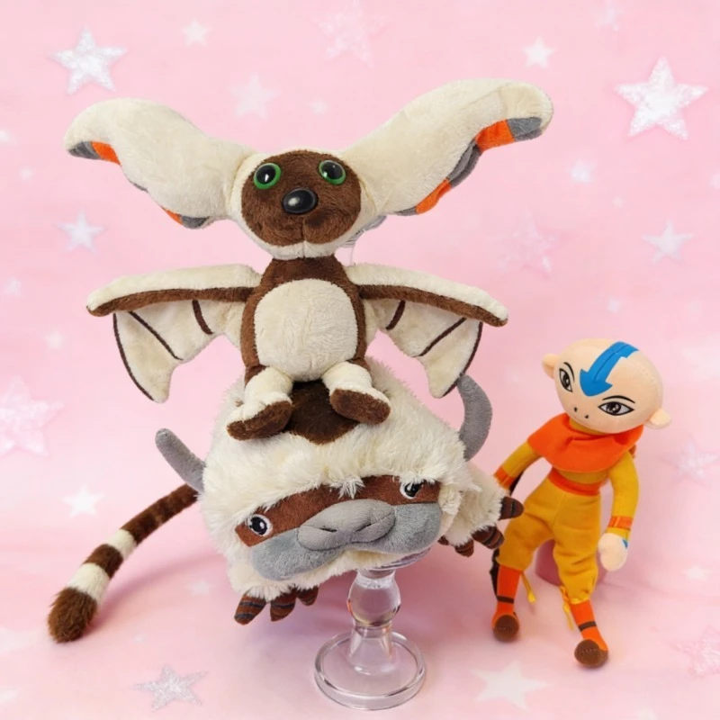 

Плюшевые игрушки Аппа и Момо из «Аватара: Легенда об Аанге», мягкие набивные куклы, 28-50 см, аниме-подарки для детей, плюшевые игрушки Аппа