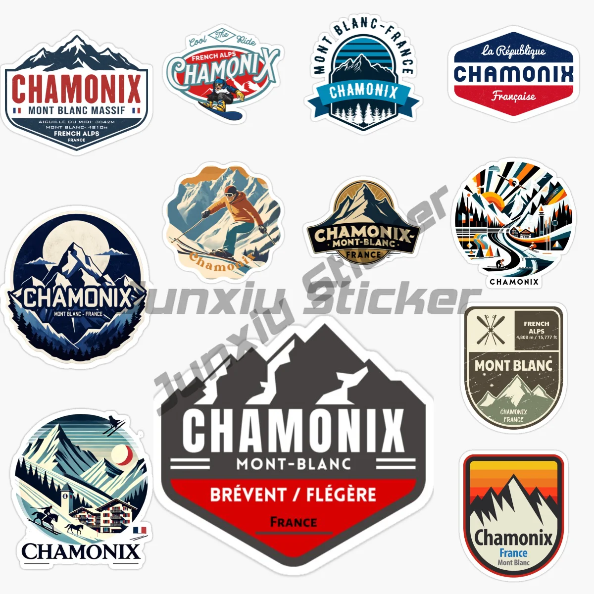 

CHAMONIX French town in the Alps Car Sticker Motorcycle Van Bicycle Moto Laptop Wall Room Window Decoration Decal Customizable
