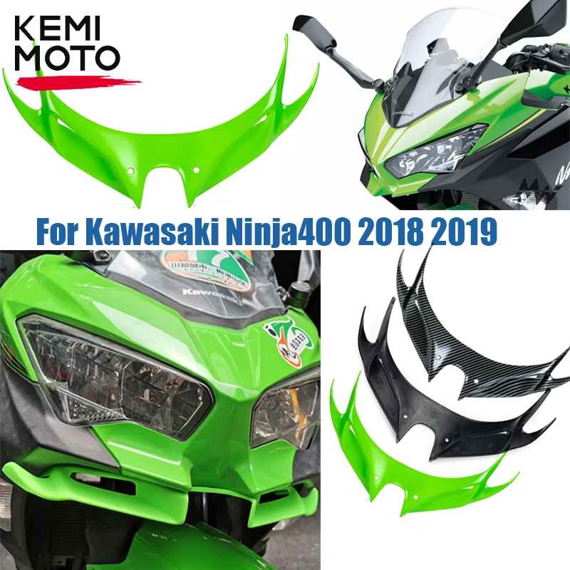 

For Kawasaki Ninja 400 2019 2018 Front Mouth Shell Cover Fairing Pneumatic Winglets Tip Wing Protector Motorcycle Accessories