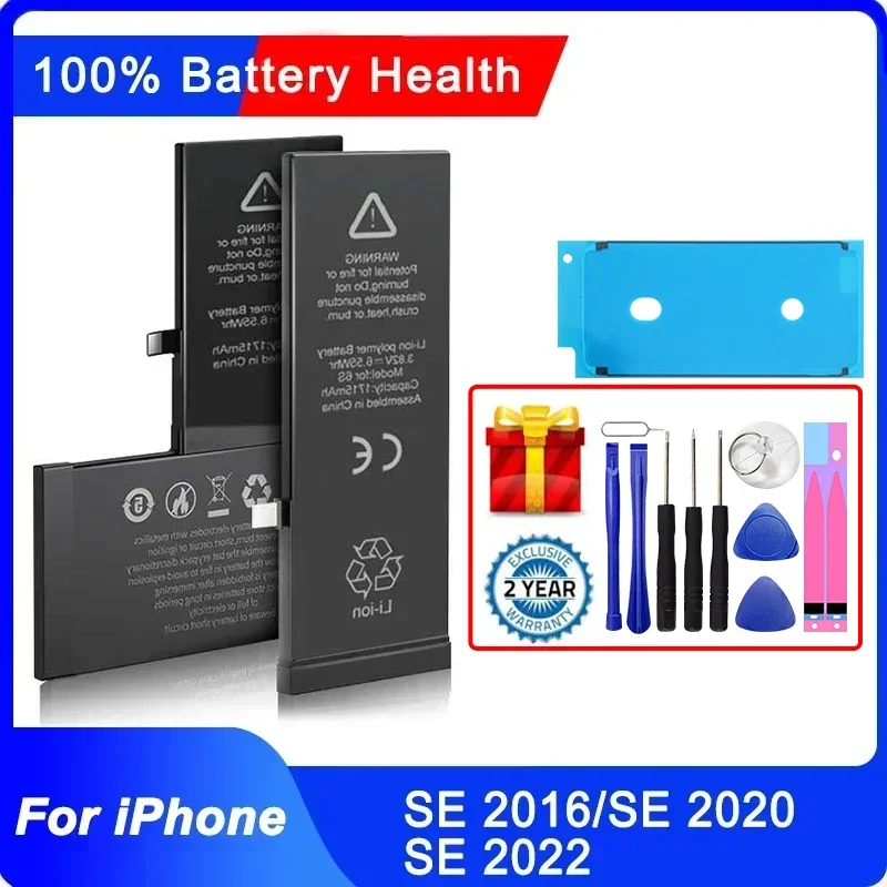 New Zero-cycle High-quality For iPhone SE 2016 SE 2020 SE 2022 Mobile Phone Battery + Tools Sticker