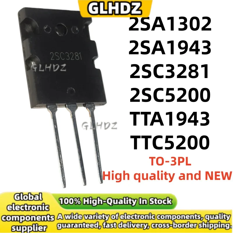 100%new 5pcs/lot 2SA1302 2SA1943 2SC3281 2SC5200 TTA1943 TTC5200 in stock TO-3PL