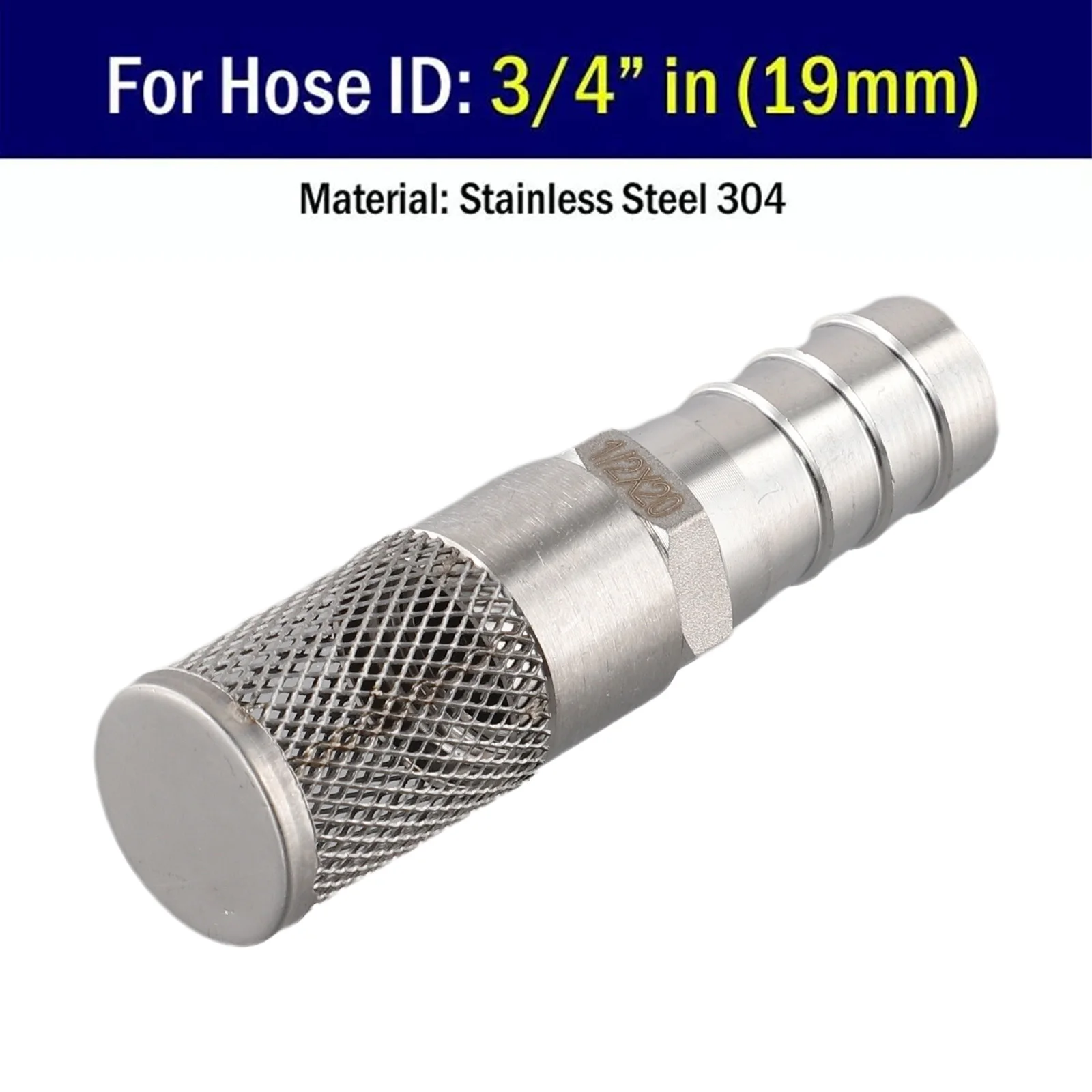 

Efficient 3/4 Inch Stainless Steel Hose Barb Filter Strainer with 1 5mm Mesh Designed for Fuel and Air Systems