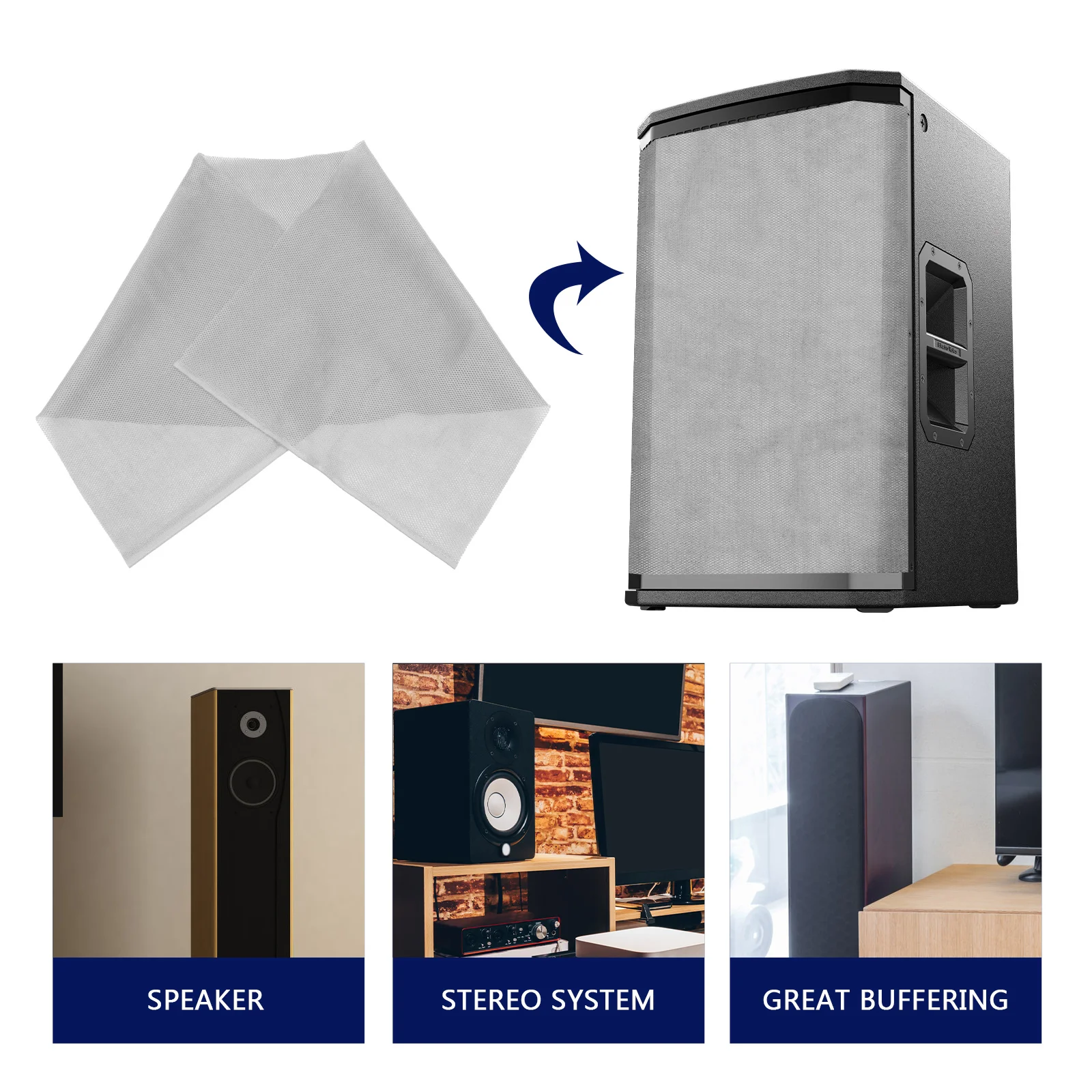 

Speaker Protective Mesh Cloth Stable Performance Breathable Speaker Fabric Durable for Stereo System Entertainment Centers