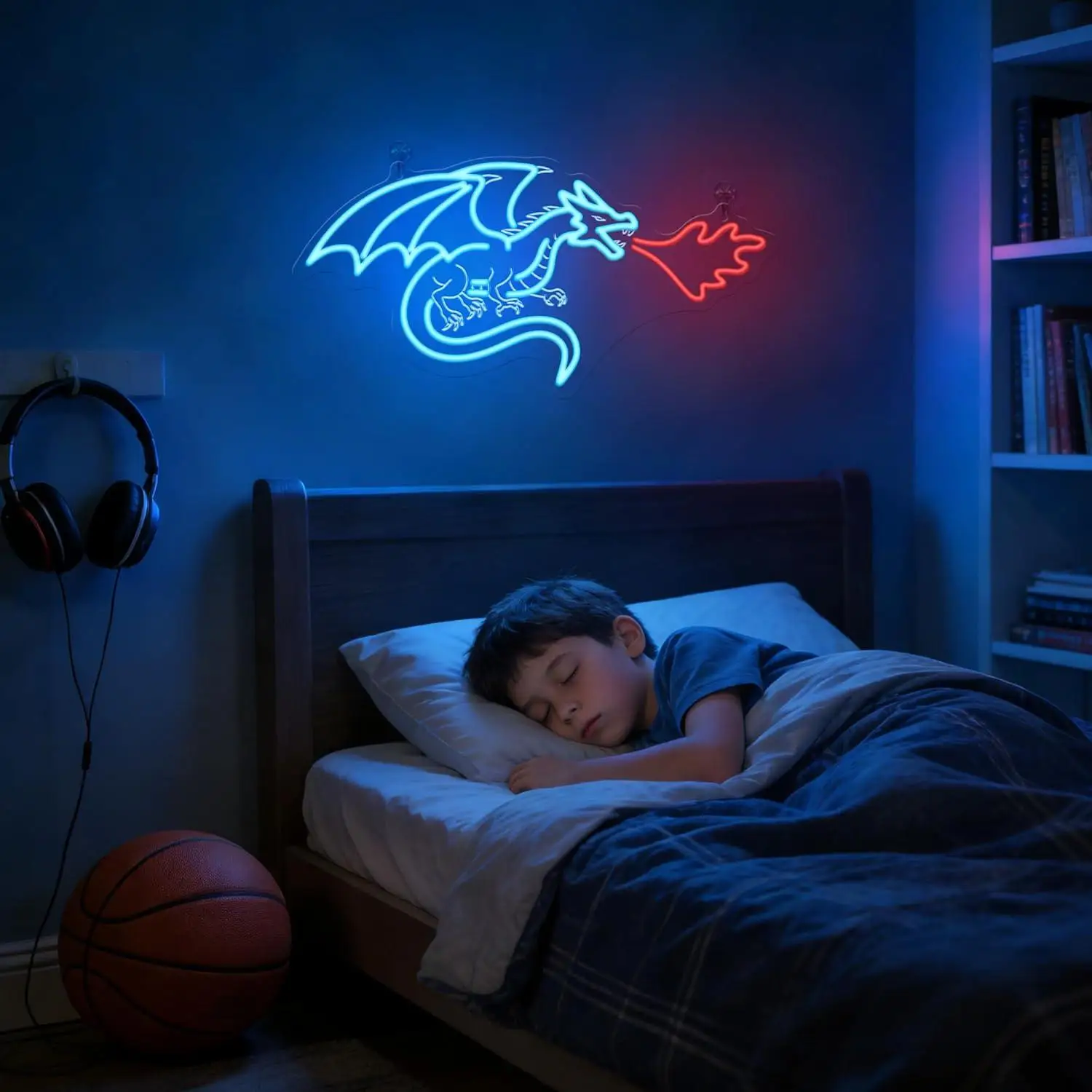 Dragon Neon Sign LED Dimmable Neon Light Wall Hanging Decor for Bedroom Party Holiday Gift Kids Teens Adults Room Art Home view 4