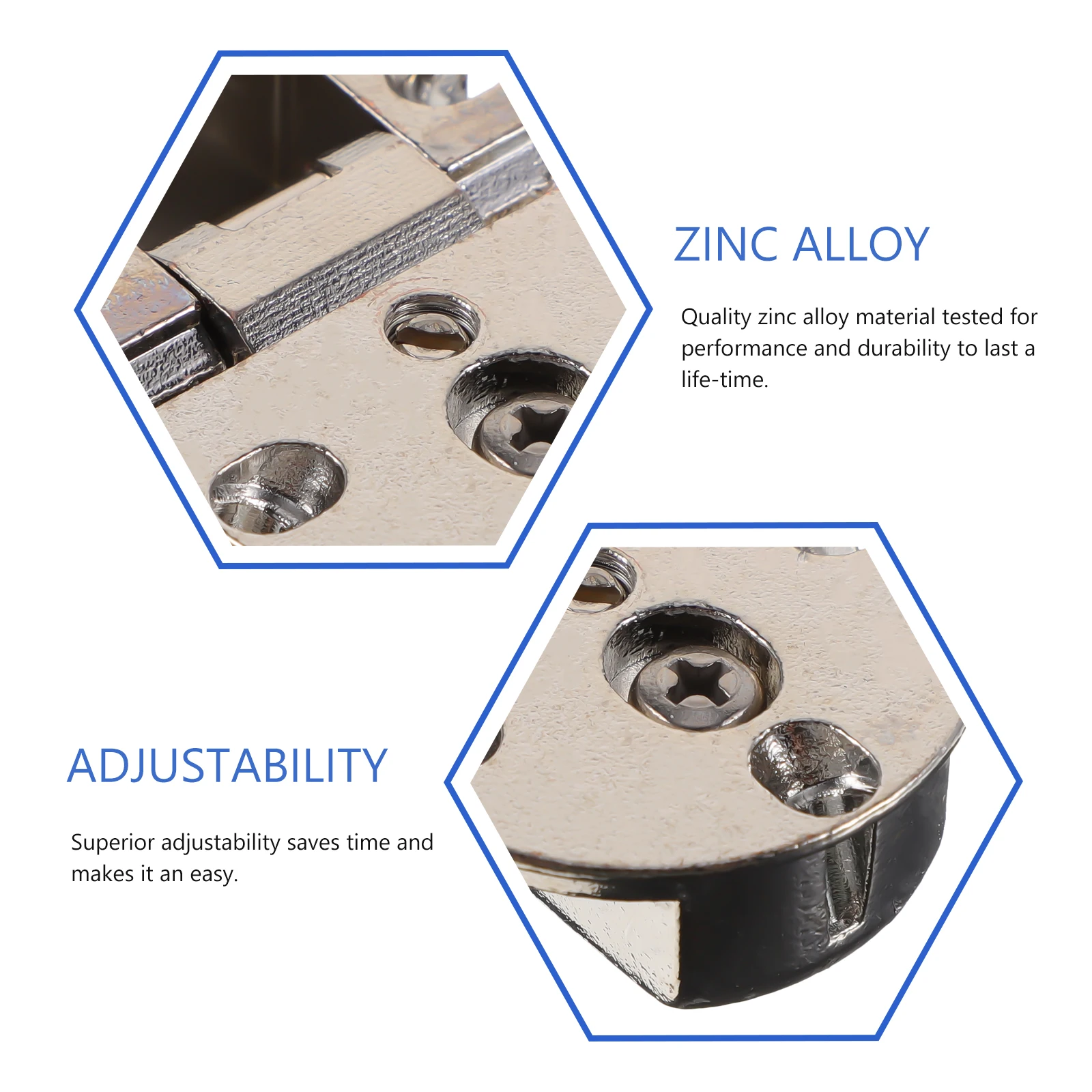 

2 Pcs Zinc Alloy Cabinet Hinges 180 Degree Opening Hidden Foldable Dampers Self Closing Round Suitable Kitchen niture