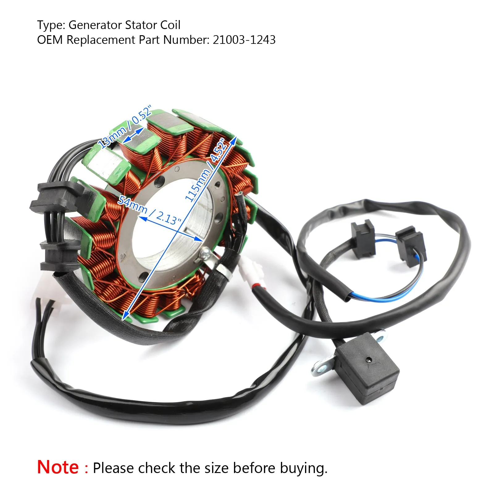 Artudatech Magneto Generator Stator Coil for Kawasaki KLF400 Bayou 400 Euro 4WD 1993-1999