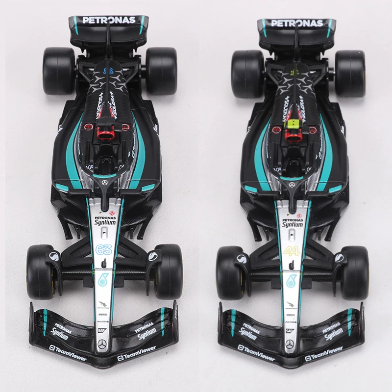 Bburago 1:43 Mercedes AMG F1 Squadra W15 2024 #   44 Hamilton #   63 Modello di auto in lega Fórmula Uno Display della collezione di modelli pressofusi