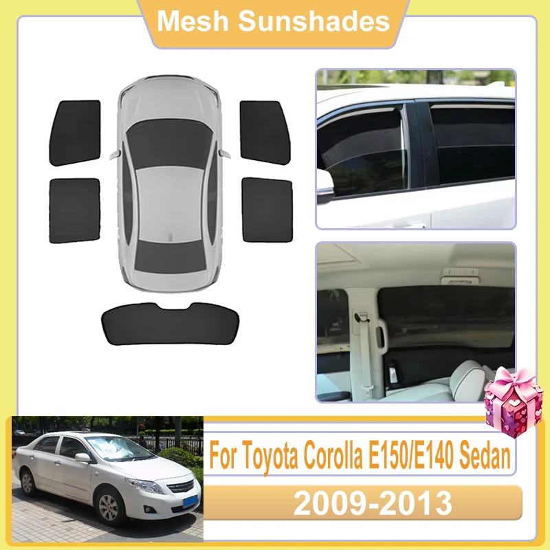 

For Toyota Corolla E150 E140 Accessories Sedan 2009-2013 Car Window Sun Shade Screen Cover light Shield Mesh Sunshade Baffle Net
