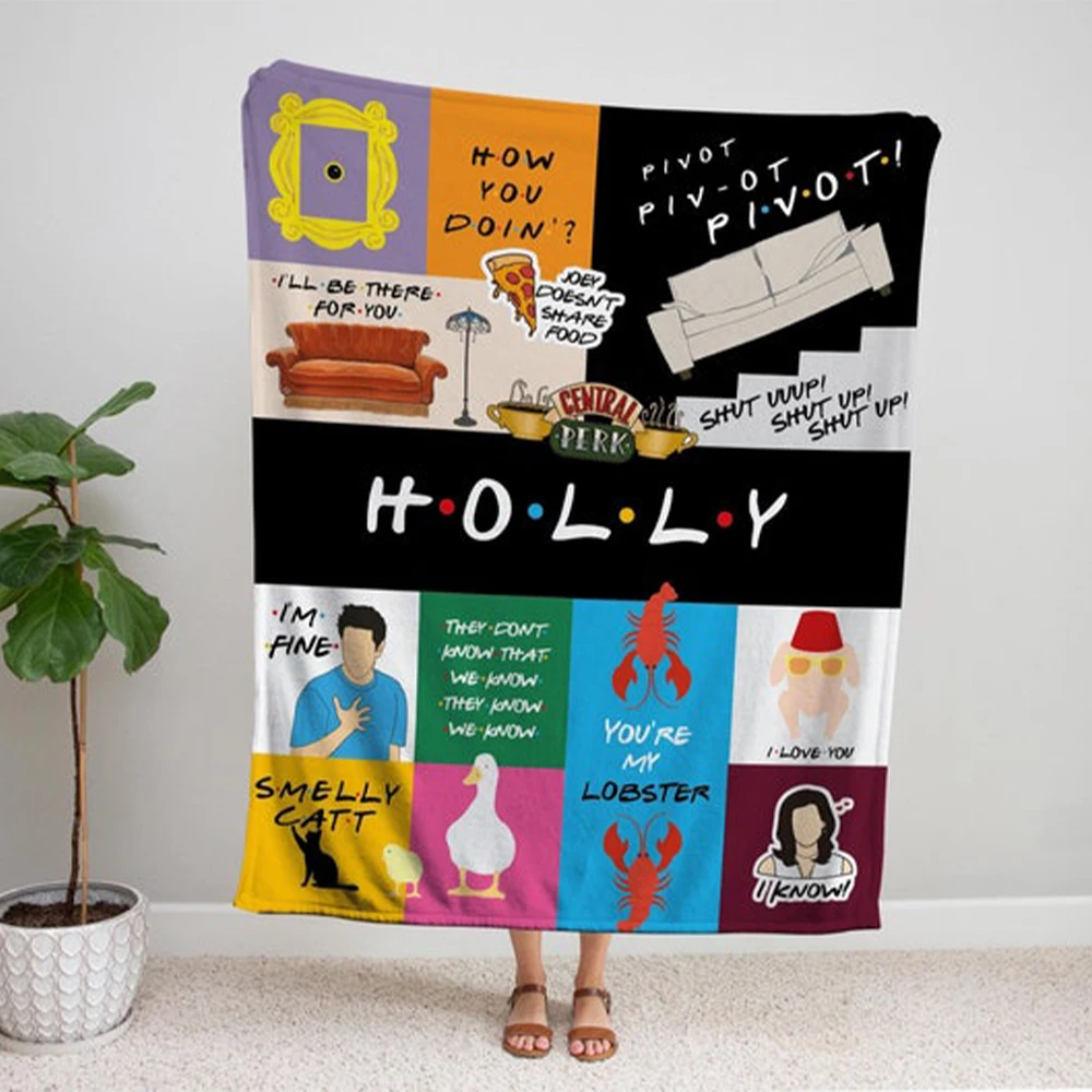 Personalized Name Custom Blanket, Vintage Flannel Blanket, Custom Gift for Couples and Family Memories, Unique Souvenir Present