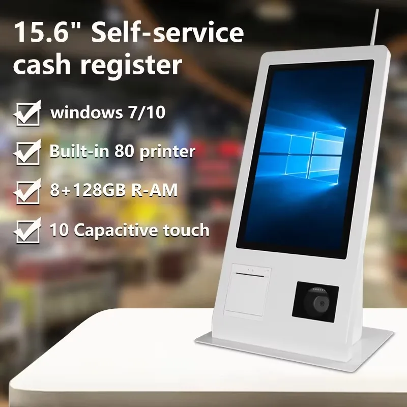 Windows Touch POS 58mm Built-in Printer A4 Qr Scanner Order System Self-service Kiosk