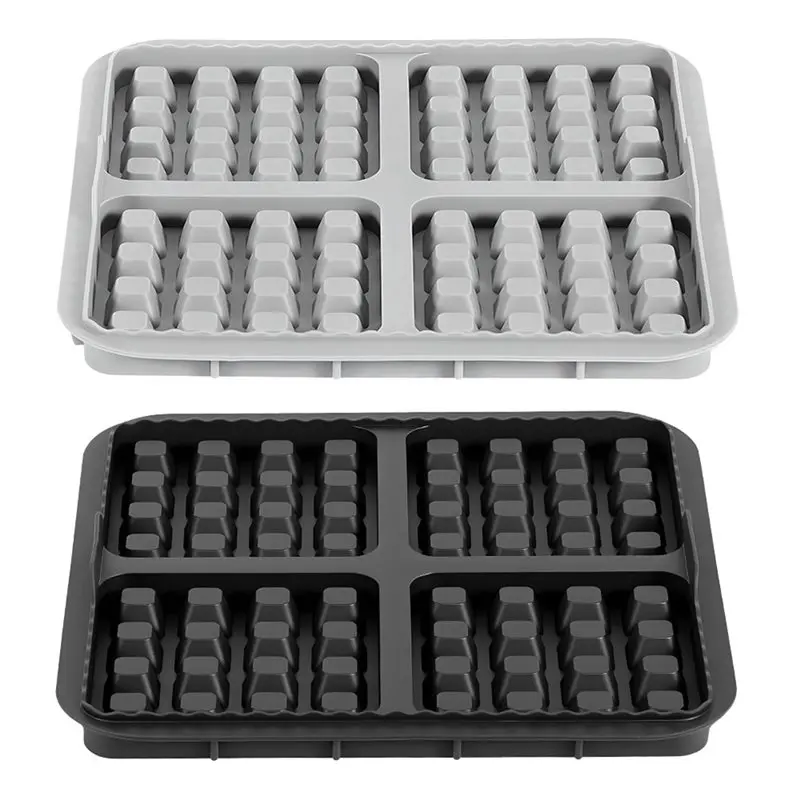 B83B-For Air Fryer Compatible 2Pcs 17X17cm Waffle Plates Mold Silicone Baking Mold For All 4.2-6.2L Square For Air Fryers A