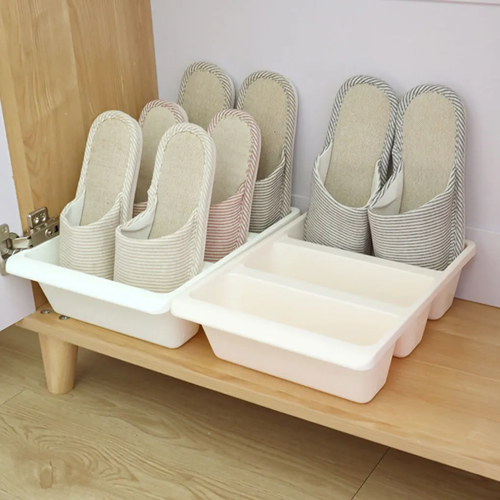 Simple Modern Nordic Style Vertical Economy Slippers Rack Space Organizer Plastic Shoe Cabinet Home Hotel Shoes Holder Storage