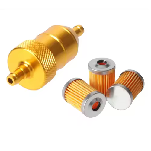 8mm CNC Aluminum Gasoline Cleaner +3/5 Pieces Reusable Cleanable Fuel Filter Motorcycle ATV Quad Inline Oil and Gas Fuel Filter - Image 13