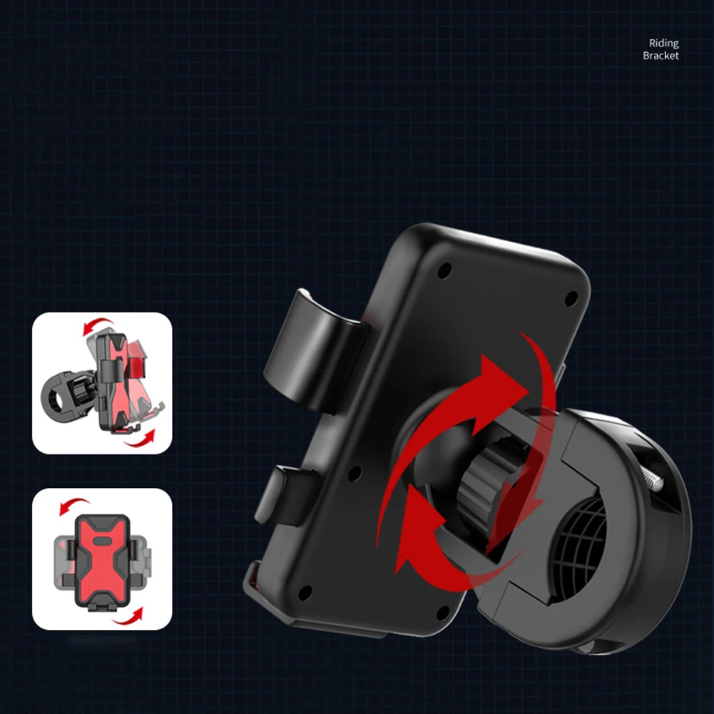 Soporte de teléfono para motocicleta a prueba de golpes, antivibración, giratorio de 360 °, soporte de navegación para motocicleta y bicicleta