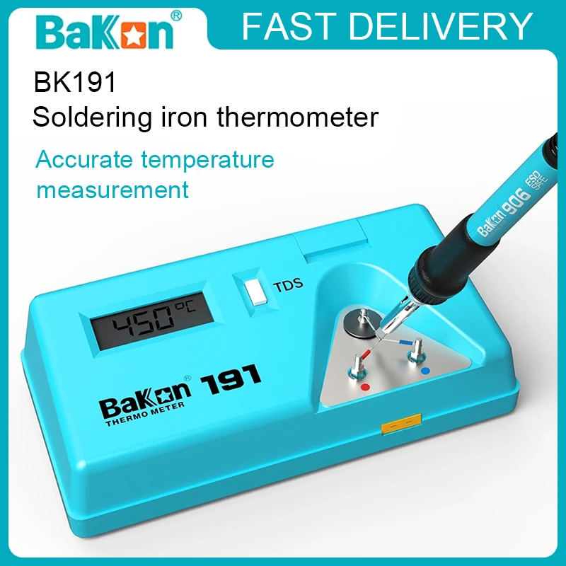 Bakon BK191 Soldering Iron Tip Tester Thermometer, Lead-Free Solder, LCD Digital Display, 0 ~ 700 ℃ Sensor Mechanic