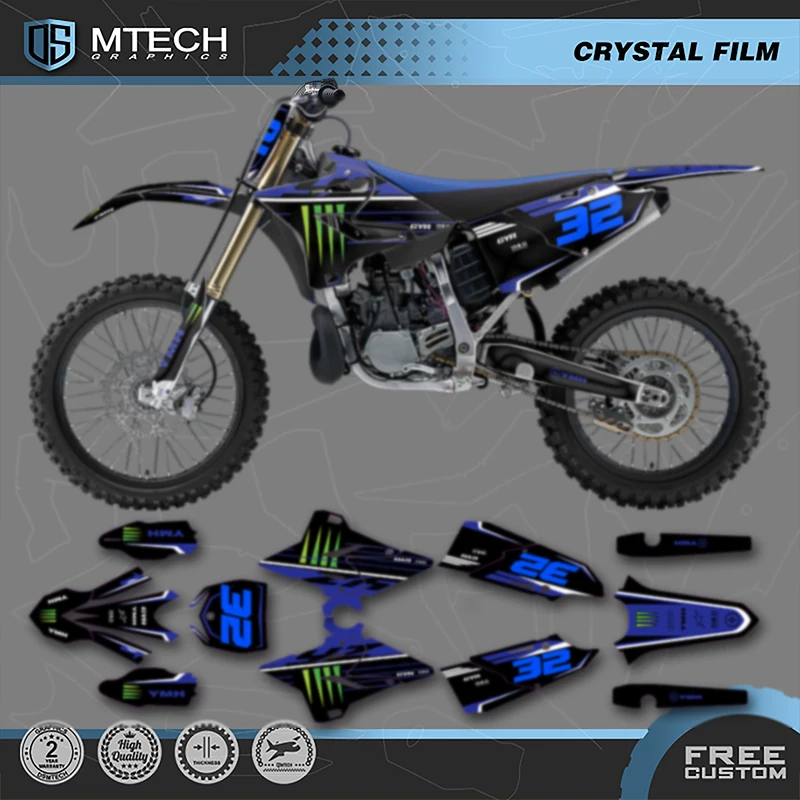 

DSMTECH мотоциклетные графические наклейки, наборы наклеек для YAMAHA YZ125 YZ250 YZ 125 250 2015-2021 YZ250X 2016-2021 004