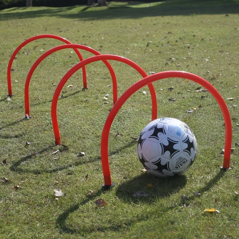 4Pcs Football Obstacle Small Arch Moveable Football Training Obstacle Indoor Outdoor Football Goal Soccer training Obstacle Goal