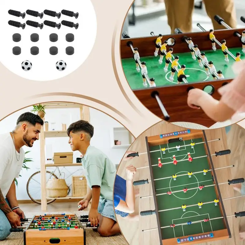 Table Football Set Toothed Soccer Handle For Table Football Replacement Parts Outdoor Play Toys Non-Slip Indoor Game Accessories