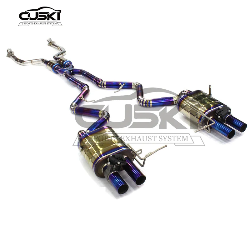 High Performance quality Catback Exhaust For BMW 335i 335 N54 E90 E92 Titanium alloy Pipe Escape valve control Pipe