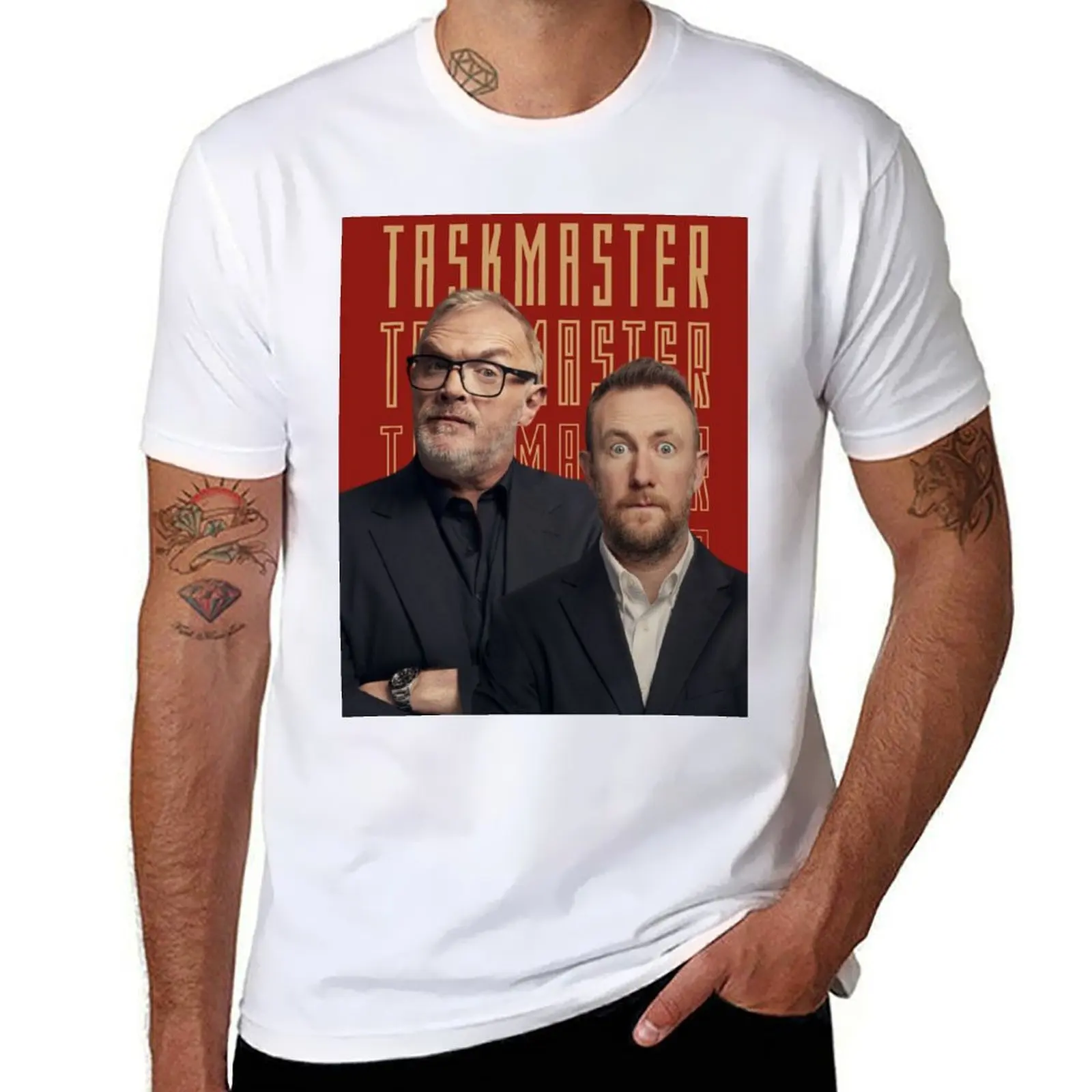

Taskmaster- Alex Horne & Greg Davies T-Shirt cotton t shirts man 100% t shirts for man pack cotton T-Shirt