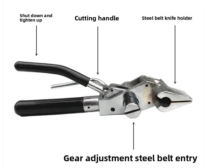 Stainless steel cable tie pliers tightener cutting steel belt baler tensioner scissor tool binding cable tie buckle