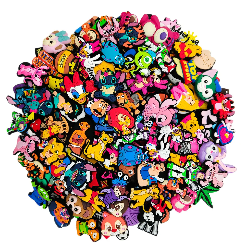 10/20/50/80pcs Random Series Shoe Charms Set For Bag Bubble Slides Sandals, PVC Shoe Decorations  Accessories image 2