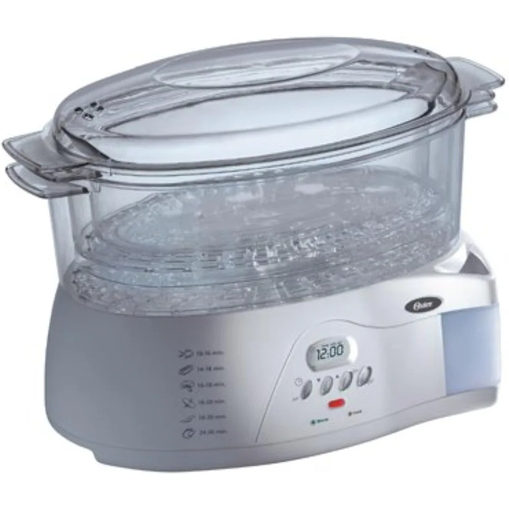 5712 Electronic 2-Tier 6.1-Quart Food Steamer, White