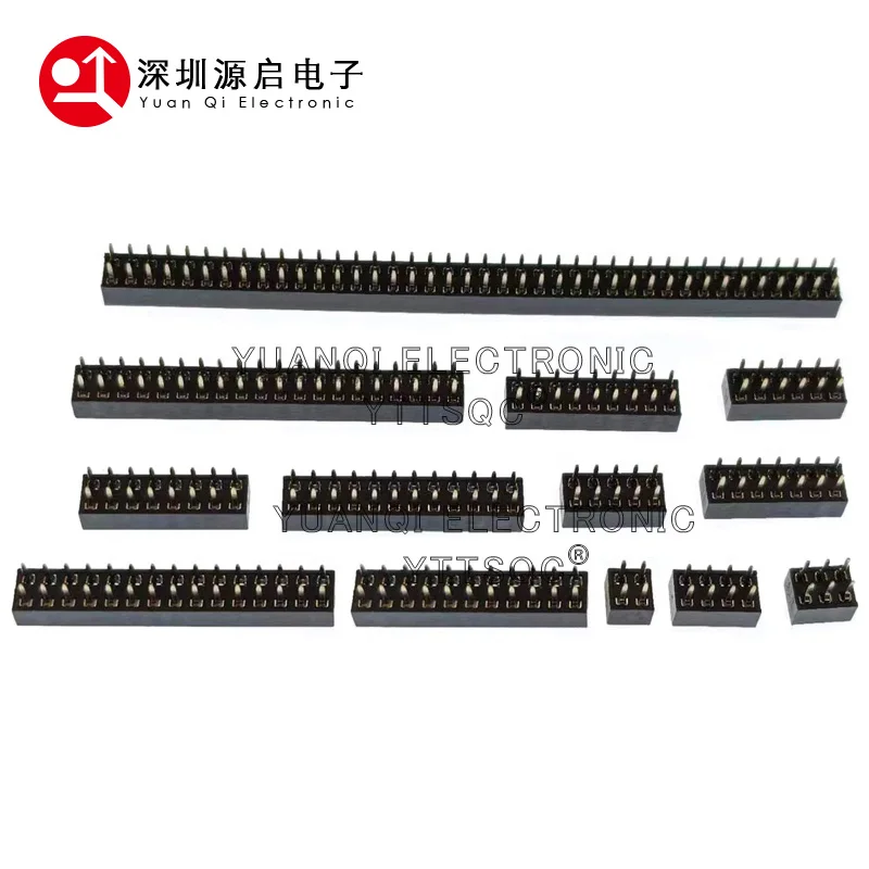 

100pcs 2.54mm Ph3.5 Short Profile Double Row Straight 2x3/4/5/6/7/8/10/12/20/40P Rohs Gold Pcb Male Female Pin Header Connector