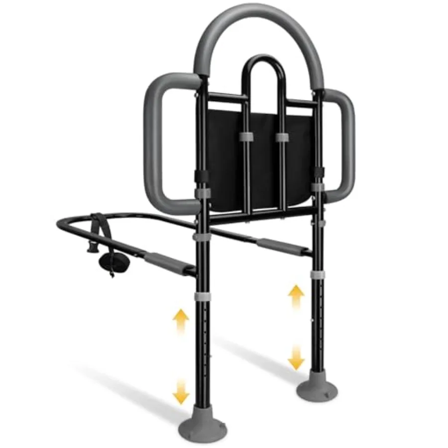 

Bed Rails for Elderly Adults Safety Adjustable Bed Assist Rail - Portable Bed Cane Supports 400 Lbs ASTM Approved Bedside Safet