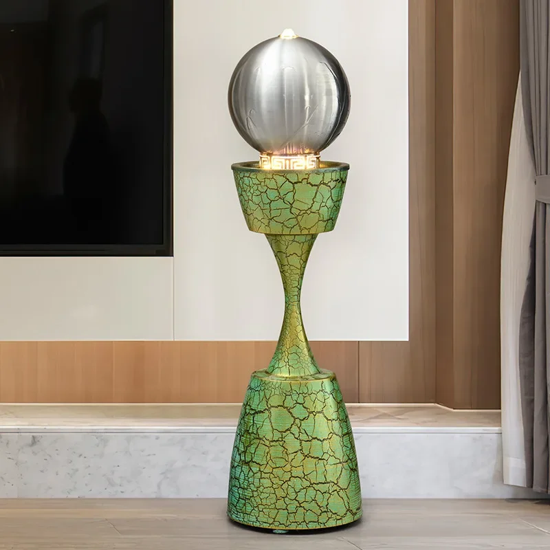 flowing water makes money, fountain entrance TV cabinet, atomization, humidification, healing system, decorative floor ornament