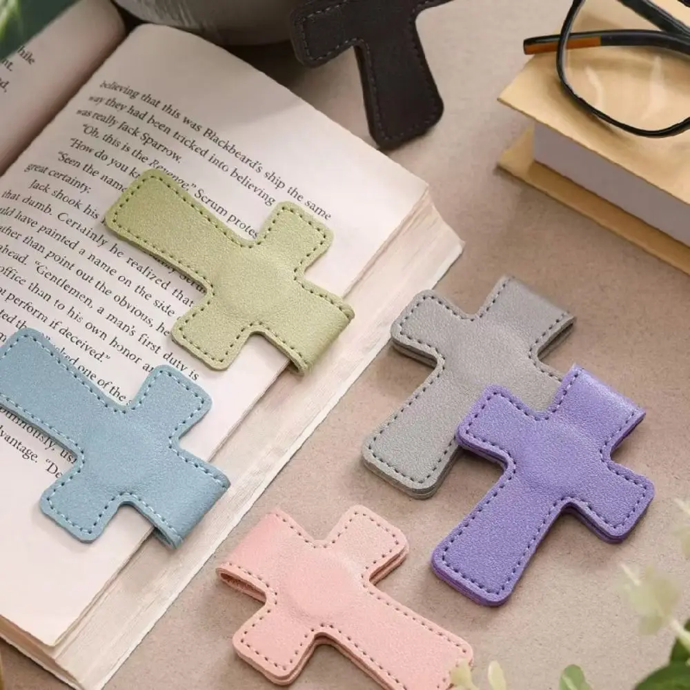 Neue Leder Bibel magnetische Lesezeichen Kreuz Geschenk Seite Marker doppelseitige Seite Clips Lesezubehör
