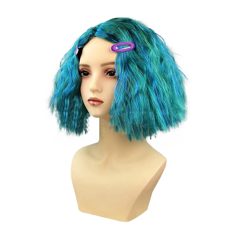 Exclusive Masquerade Joy Sadness Envy Disgust Multiple Styles Wig with Headpiece and Waterdrop Clips Elevate Your Costume Game