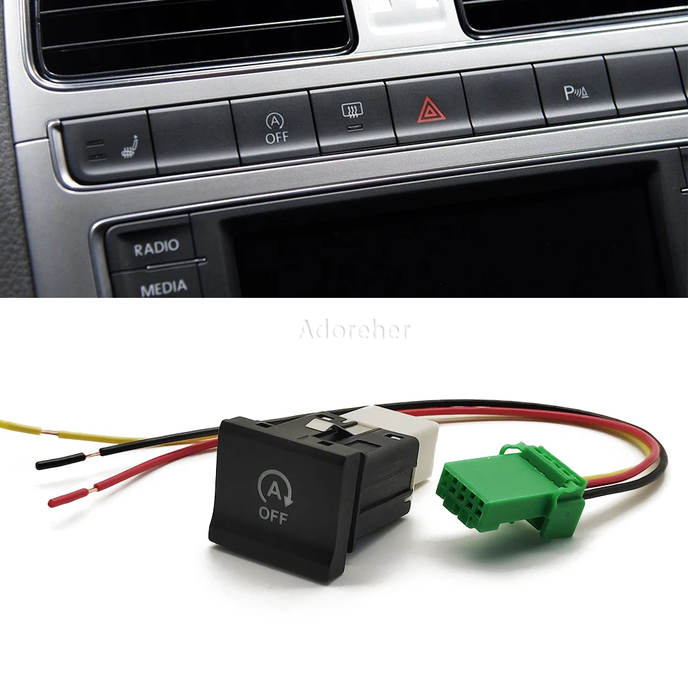 

Кнопка запуска и остановки двигателя автомобиля, автоматический подавитель, отключить переключатель, закрыть для Polo 6c