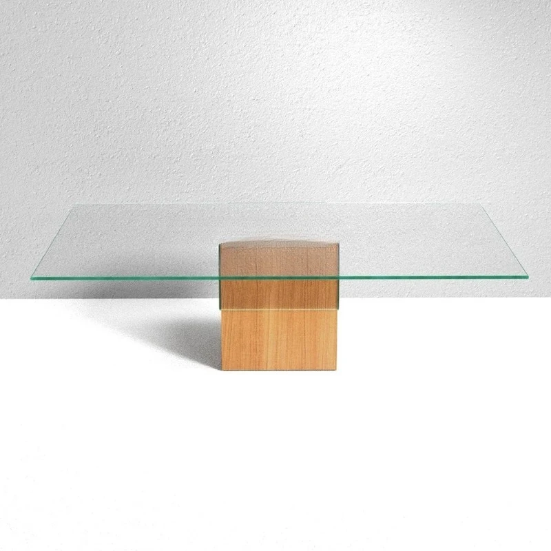 Minimalist Glass Coffee Table Living Room Rectangular Reception Tea Table High-End Vintage Coffee Table