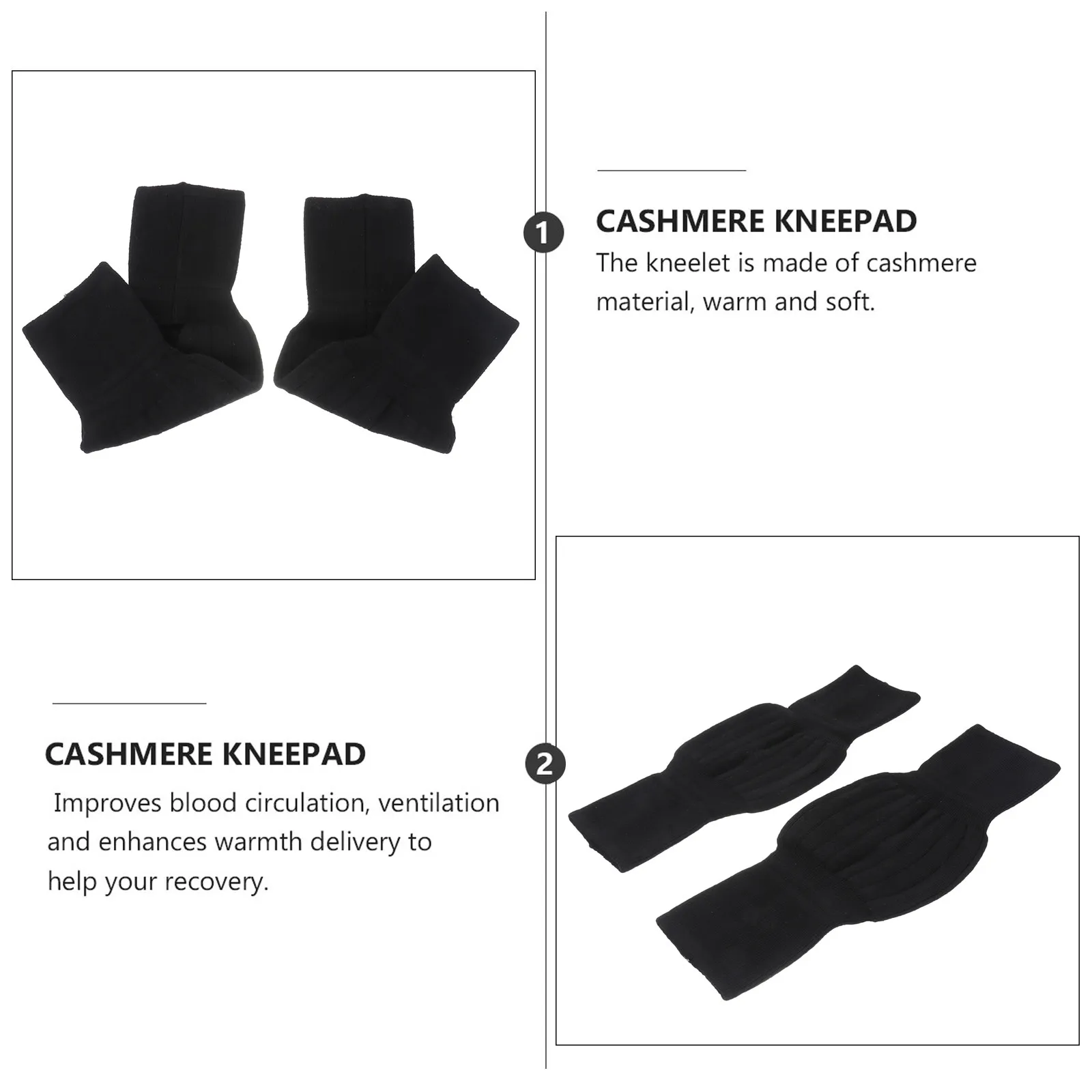 Soft Warm Cashmere-Blend Knee Braces for Joint Pain Relief, Lightweight Leg Warmers for Cold Weather & Outdoor Sports