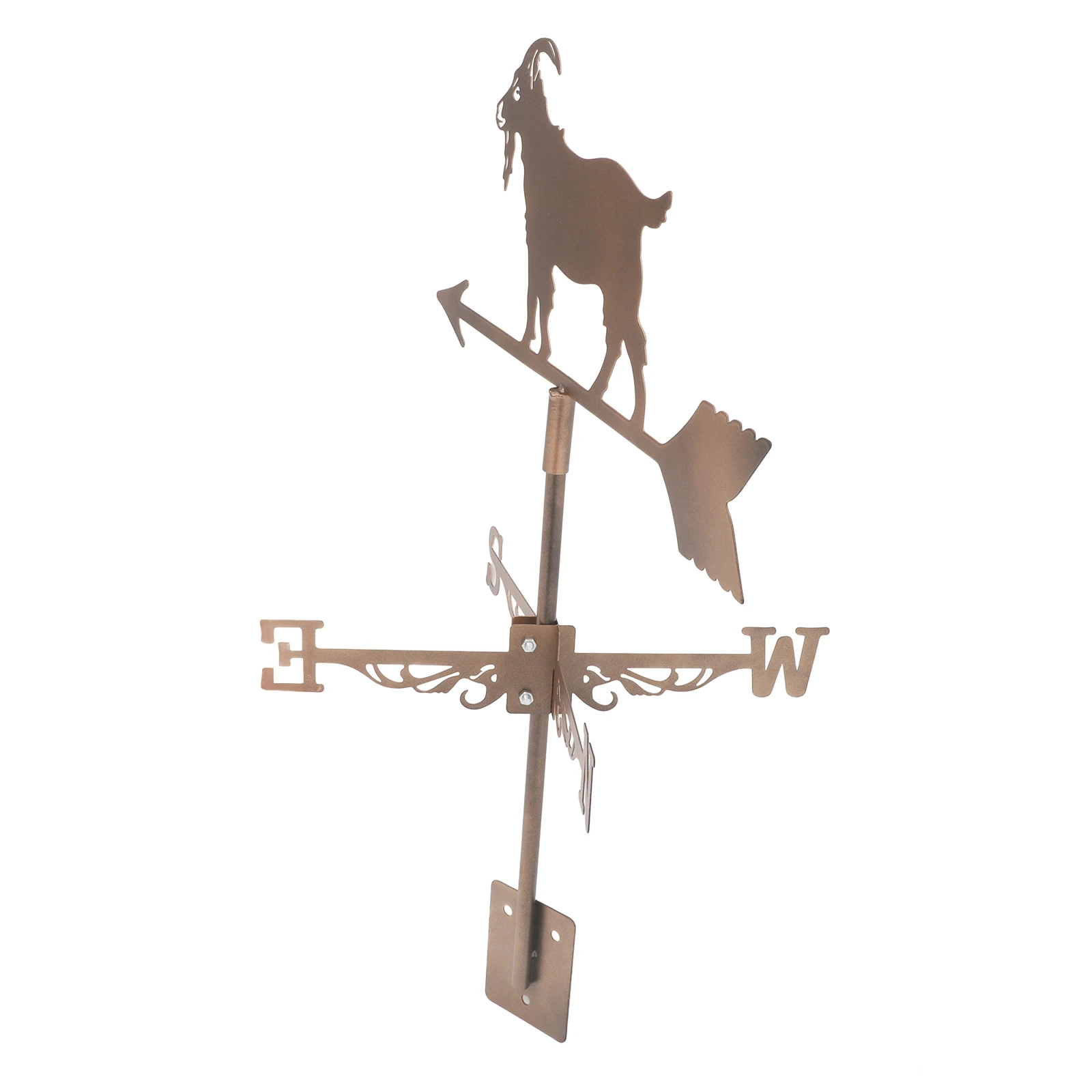 

Goat Weather Vane Stainless Steel Durable Decorative Accurate Direction Garden Barn Rooftop Metal Weathervane Yard Outdoor