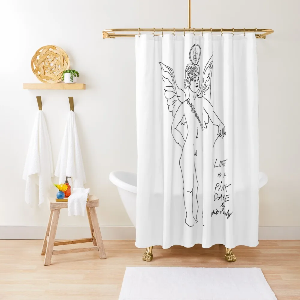 

Andy Warhol - Love is a pink cake Shower Curtain Toilet Accessories Bathroom For Bathroom Luxury Bathroom Shower Curtain