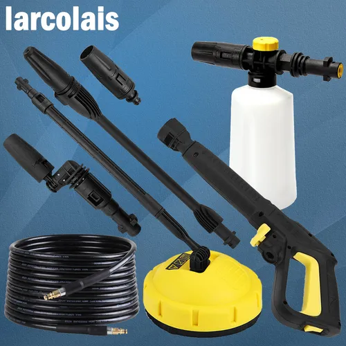 Imagen 1 del producto Para Karcher K, pistola de lavado a presión de alta potencia, varita de extensión, puntas de boquilla, lanza de espuma, limpiador de superficie para entradas de Patio de coche