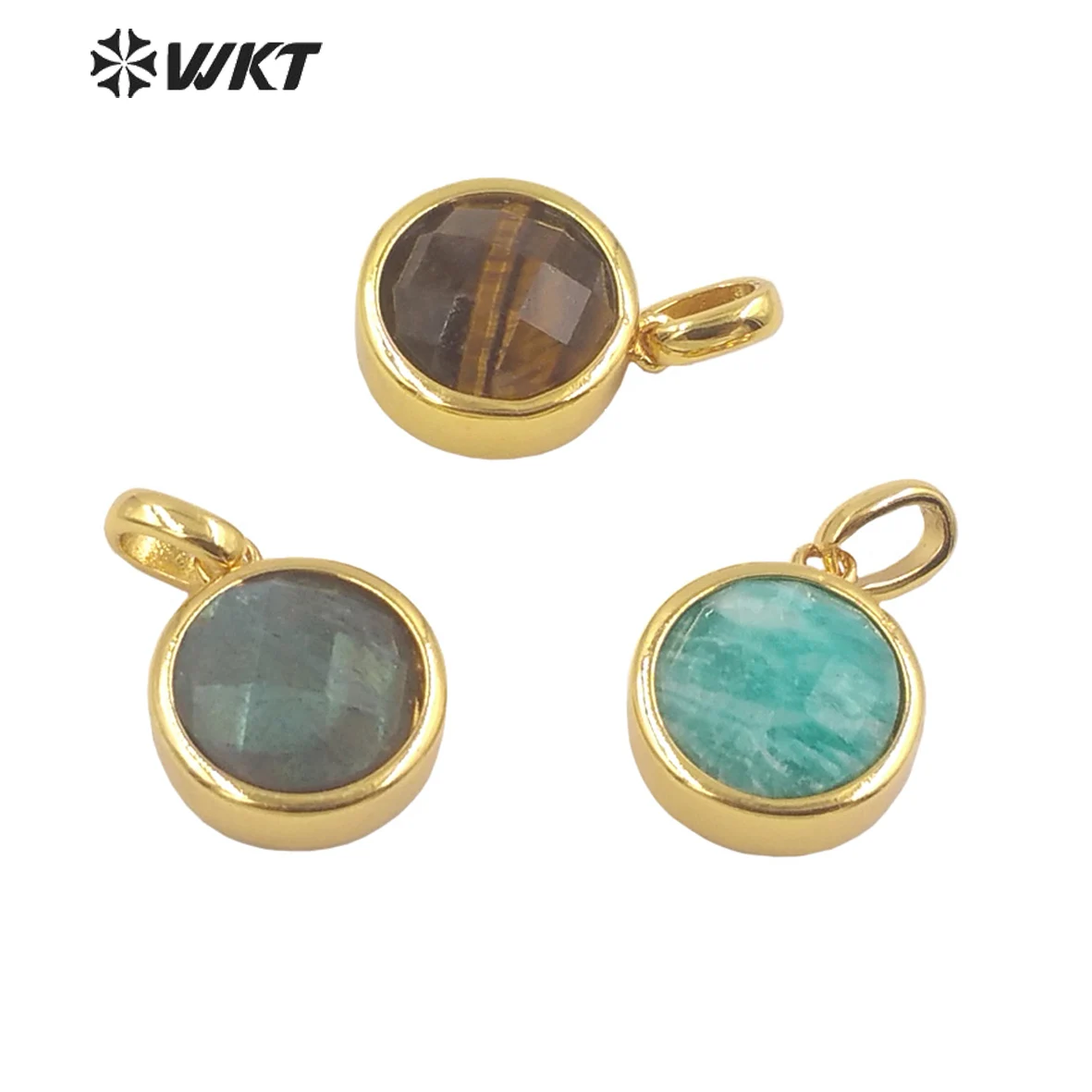 

WT-P1838 WKT 2022 Cute Round Beautiful Gift With Gemstone Women Pendant Trend Fashion Party Pendant Gold-Plate Pendant Nice