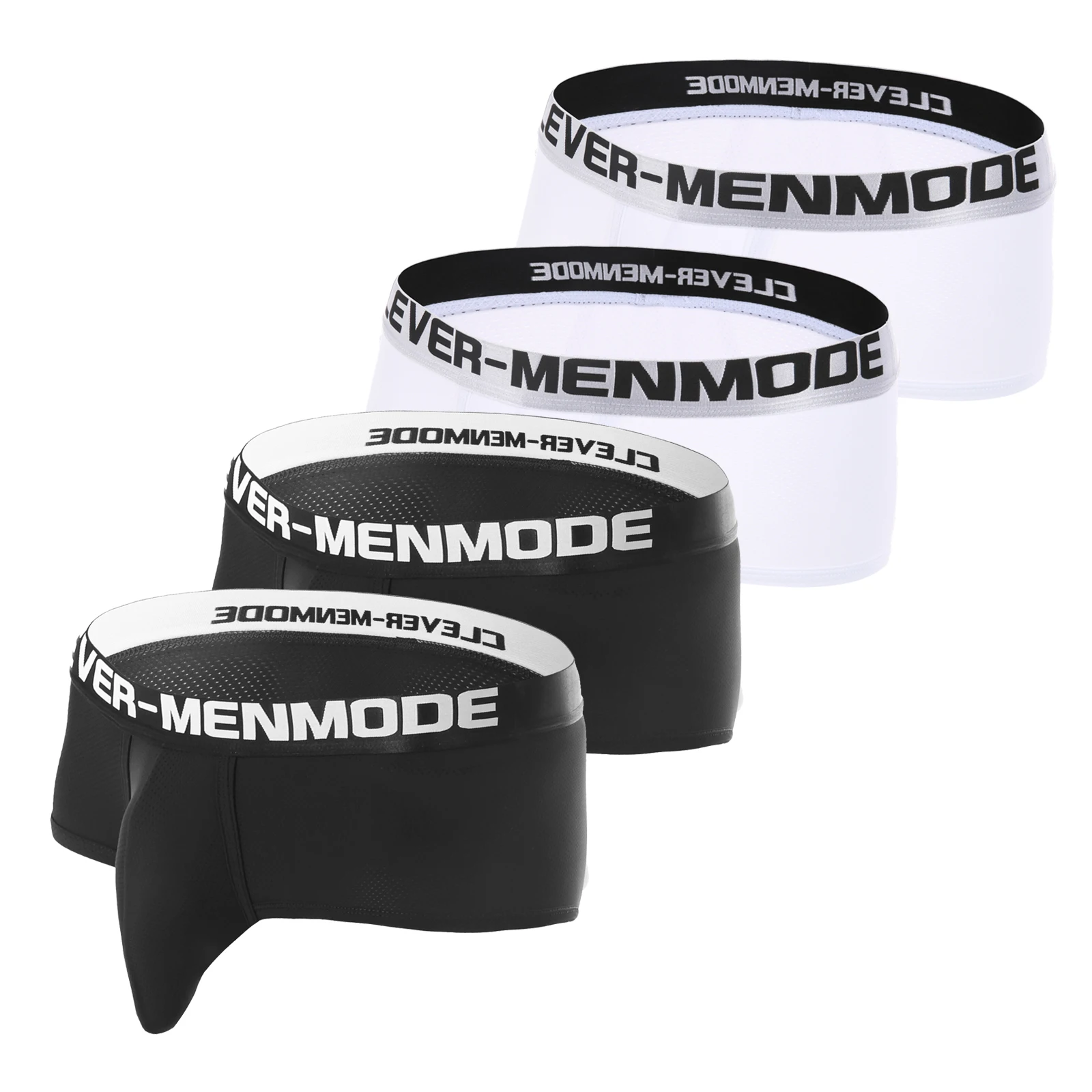 4 Pack Boxers Men Sport Shorts Exercise Underwear Man Bulge Pouch Boxer Athletic Underpants Gym Wear Bodybuilding Wide Waistband image 4