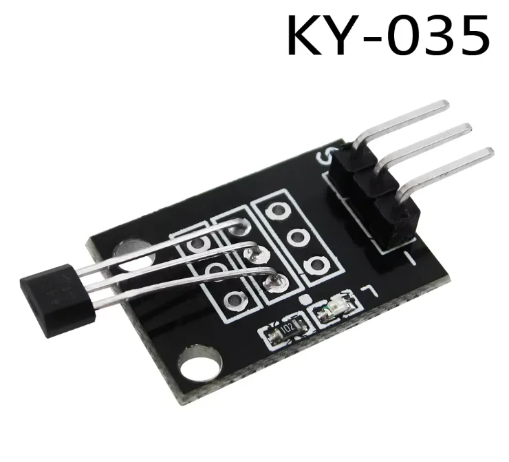 100pcs 3pin  KY-035 Class Bihor Analog Hall Magnetic Sensor Module  Diy Starter Kit KY035