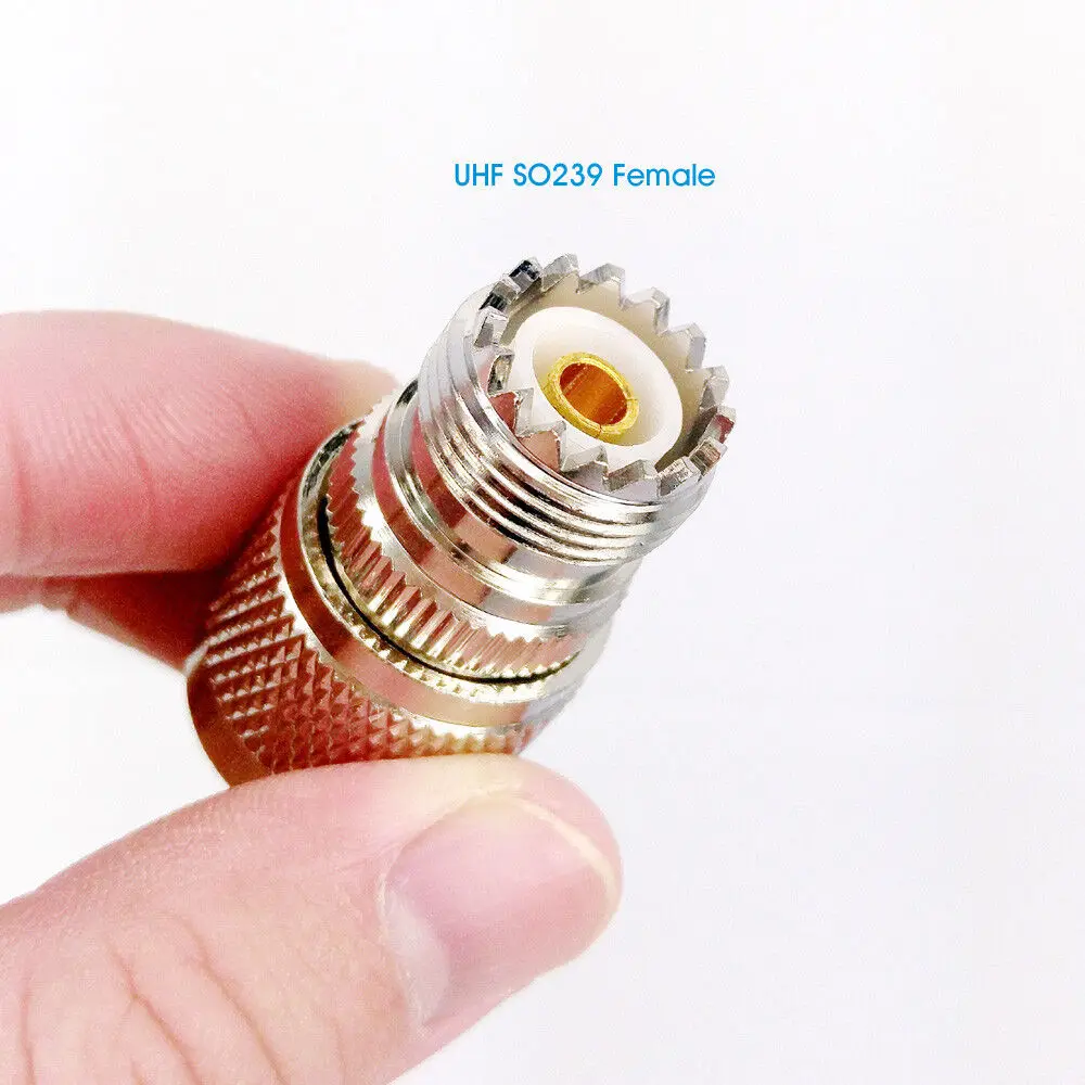 50PS New Antenna N Male to UHF SO-239 Female Jack RF Coaxial Connector Adapter