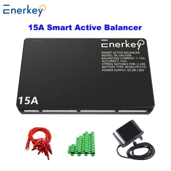 Enerkey 15A Smart Active Balancer 2S~24S Lifepo4 / Lipo/ LTO Battery  Energy equalization  connectivity APP with CAN Port